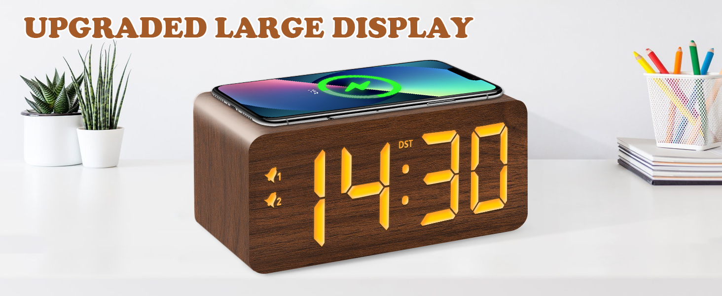 URAYCO Wooden Digital Alarm Clock