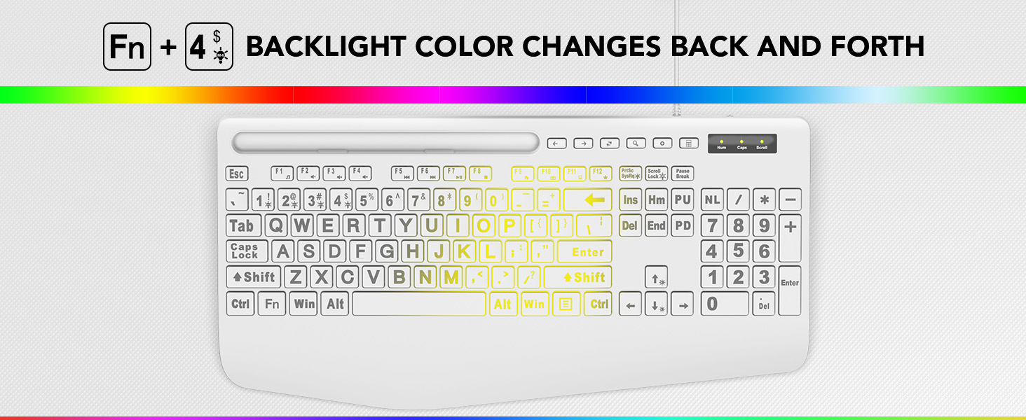 lighted keyboard for pc
