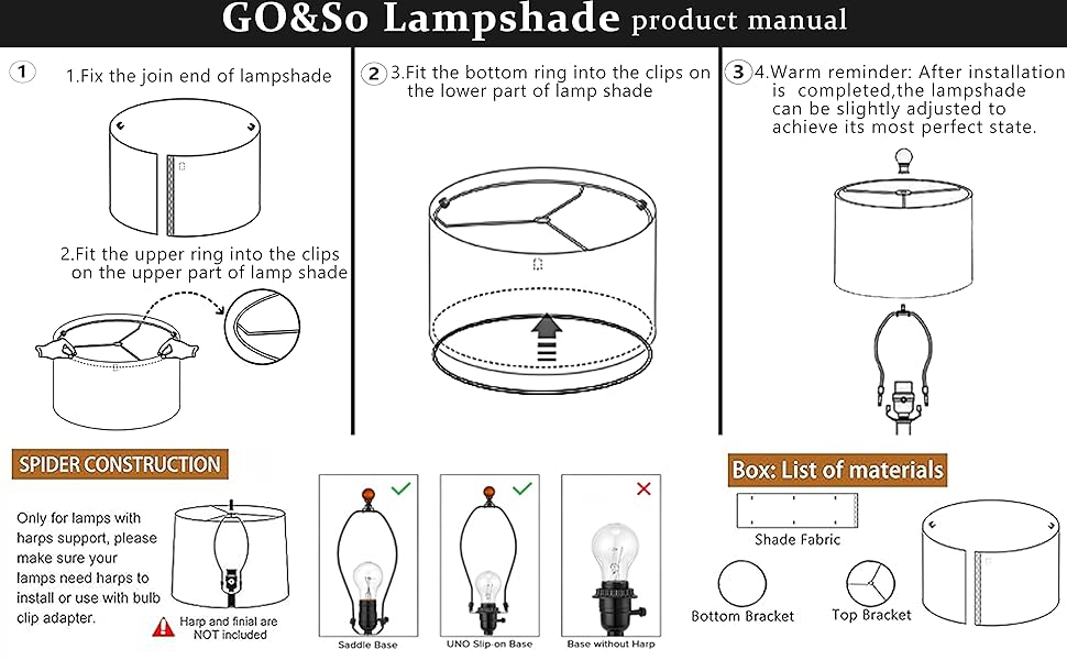 lampshades for table lamp set of 2