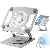 Laptop Cooling Stand with Detachable Desk Fan