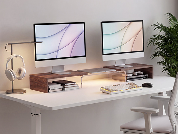 dual monitor riser