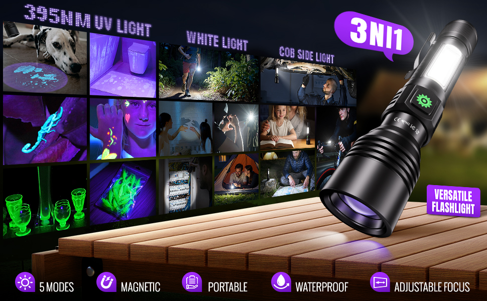 Super Bright Flashlight &amp;amp; UV Flashlight 395nm