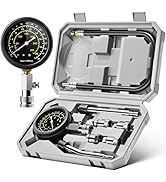 AUTOWN Professional Compression Tester Kit, 300 PSI Triple-Scale Gauge with 8-Piece Set &amp; Portabl...