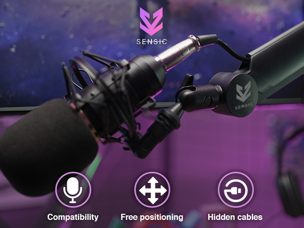 Sensic SA-30 Boom arm for gamers, streamers, podcasters and working from home gaming mic stand audio