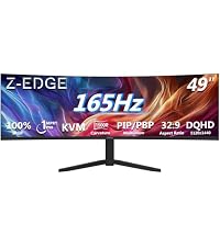 5K Monitor, Z-Edge 49 inch 1500R Curved Gaming Monitor, DQHD 5120x1440 Monitor,165Hz, 32:9 Ultrawide...
