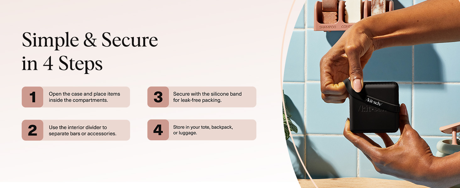 Kitsch 2-Compartment Travel Soap Case