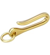 PH PandaHall 1Pc Fish Hook Keychain, Solid U Shape Key Hook Shanckle Clasps with 1Pc Jump Ring Ke...
