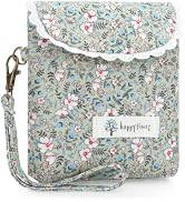 JINSI Vintage Floral Period Bag, Sanitary Pad &amp; Tampon Organizer | Washable cotton, wrist strap, ...