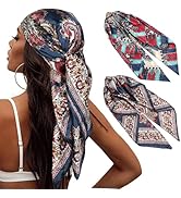MaopaoBeauty 2PCS Head Scarf for Women's Hair 35" Square Head Scarf