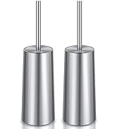 IXO Toilet Brush and Holder, 2 Pack 304 Stainless Steel Toilet Brush with Long Handle, Toilet Bow...