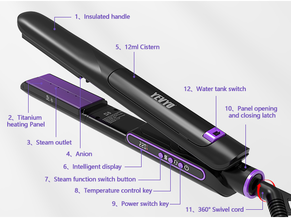 hair straightener steam