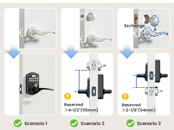 keyless entry door lock deadbolt with handle set