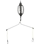 Carp Fishing Feeder Baits Cage, Spring Fish Feeder with Holder, Inline Methods Fishings Tackle Ba...