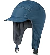 GADIEMKENSD Trapper Hat, Winter Hat with Ear Flaps, Water Repellent, Reflective Baseball Cap