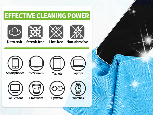 Lint Free Quickly Clean Window, Glasses, Windshields, Mirrors, and Stainless Steel