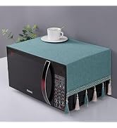Microwave Oven Top Cover Dustproof Machine Protector Decorative Kitchen Appliance Cover - Green