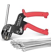 Metal Zip Tie Tool with 100 PCS 11.8 Inch 304 Stainless Steel Zip Ties, Heavy Duty Zip Tie Cutter...