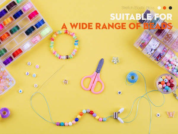 25 Colors Elastic Cord Kit for Bracelet Making (1)