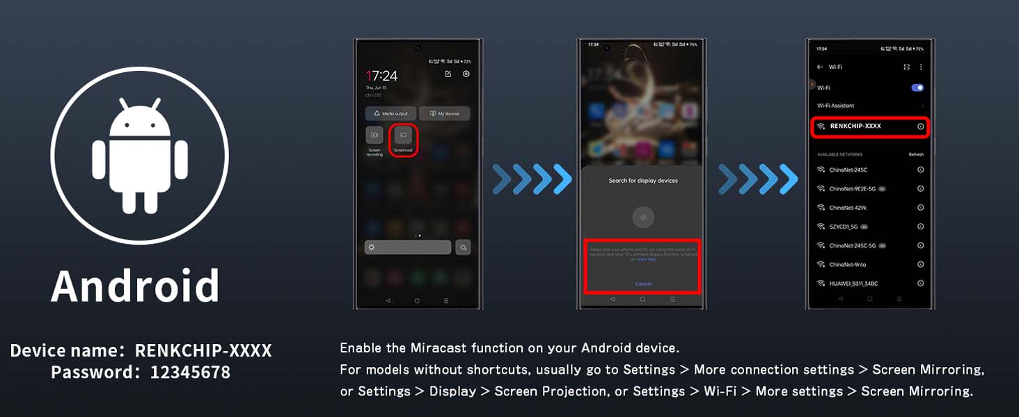 Wireless HDMI Display Dongle Adapter
