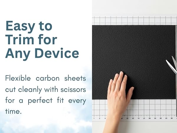 east to trim for any device flexible carbon sheet cut cleanly with scissors for a perfect fit every