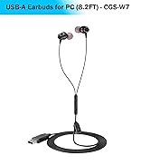 USB-A Earbuds for PC 8.2FT