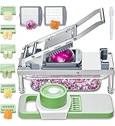 All-in-1 Vegetable Chopper with 8 Blades - Mandoline Slicer - Pro Food Chopper with Container - V...