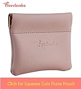 Travelambo Leather Squeeze Coin Purse Pouch Change Holder
