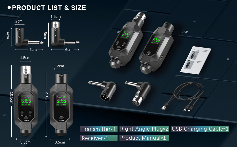 Wireless XLR Transmitter and Receiver