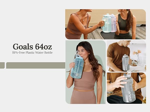 BPA-Free Plastic Goals Water Bottle