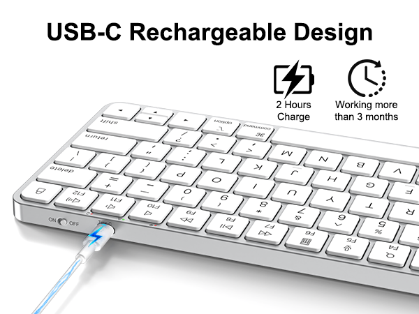 USB-C Rechargeable Design