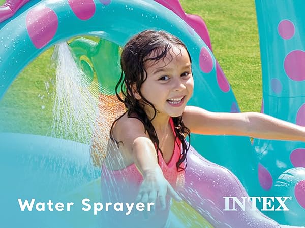Intex 11ft x 7.5ft x 44in Dinoland Play Center Kiddie Inflatable Swimming Pool Caro2