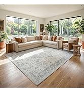 BGASZ 8x10 Washable Area Rug, Soft Area Rugs for Living Room, Non Slip Backing,Short-Pile&amp;Durable...