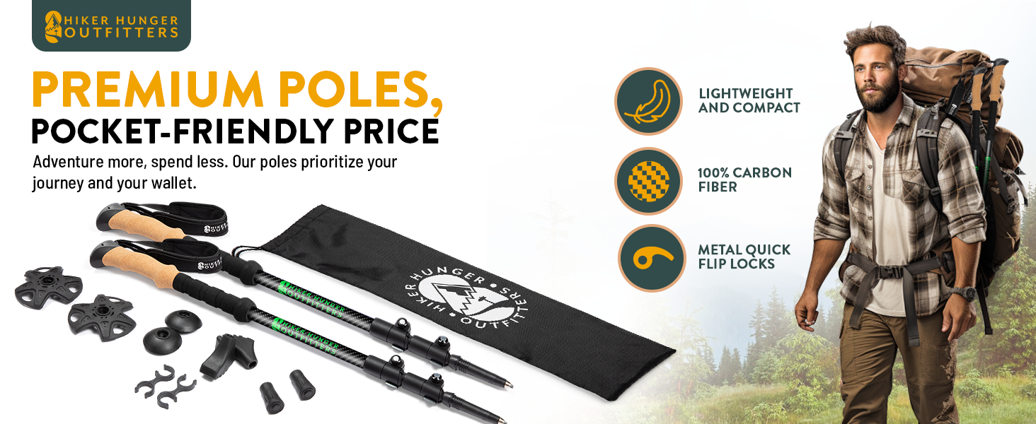 Hiking Poles Trekking Walking Stick sticks for seniors women collapsible lightweight men bastones 