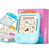 Interactive Educational Learning Tablet Toy for Kids,Screen-Free Phonics Learning Toy with 30 Fla...