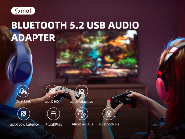 USB Bluetooth Audio Adapter for Connecting Headphones