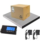 Shipping Postal Scale with Durable Stainless Steel Large Platform, 400lb High Accuracy , Backlit ...