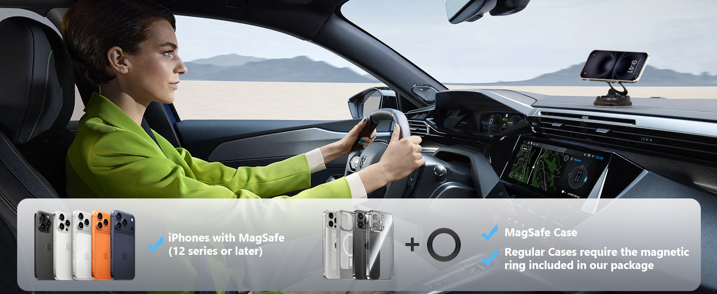 vacuum powered phone mount