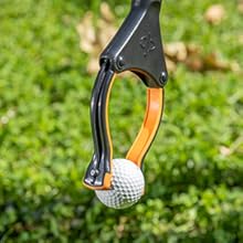 Pick up golf balls without bending using EZPIK 36" trash grabber