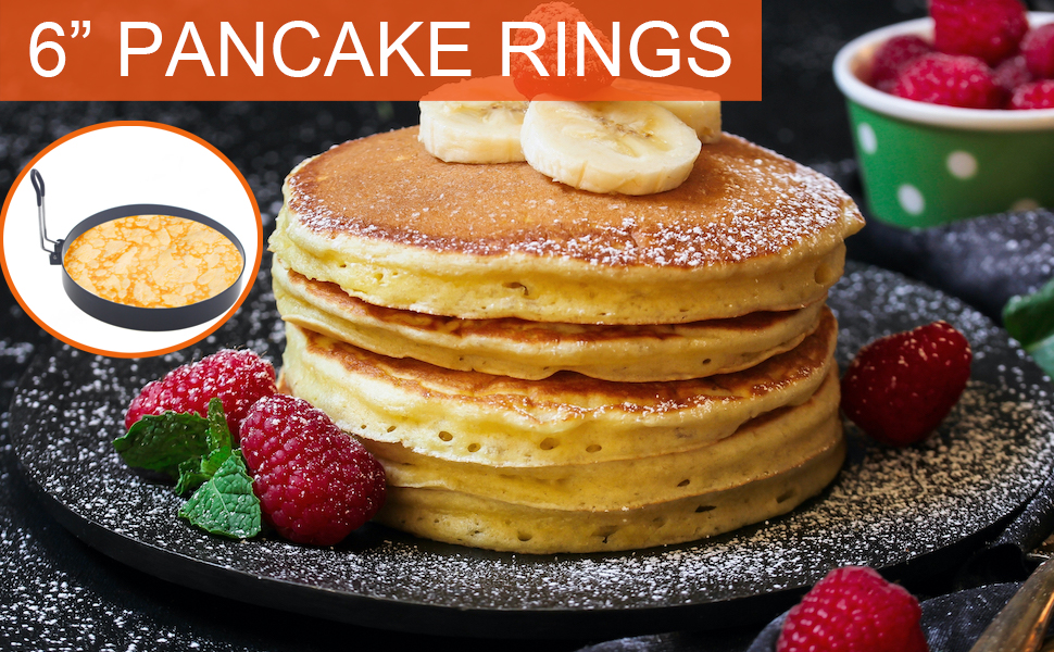Upgrade Large Egg Rings Set,8 Large Omelet Ring,6 Pancake Ring,4 Egg Ring,