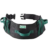 TIDI Posey Transfer Belt, Black with Green Economy Model – Extra-Wide Soft Nylon – Washable Walki...