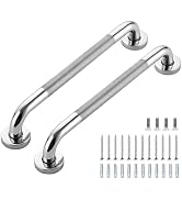 Grab Bars for Shower, 2 Pack 16-Inch Anti Slip Shower Handles for Elderly, Safety Shower Grab Bar...