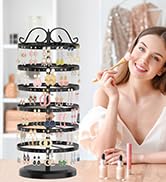 iDavosic.ly 6 Tier Metal Rotating Earring Holder Organizer
