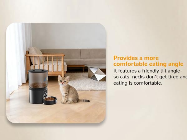 Automatic Cat Feeders 4L Timed Cat Dry Food Dispenser, Dual Power Supply Programmable Portion Size