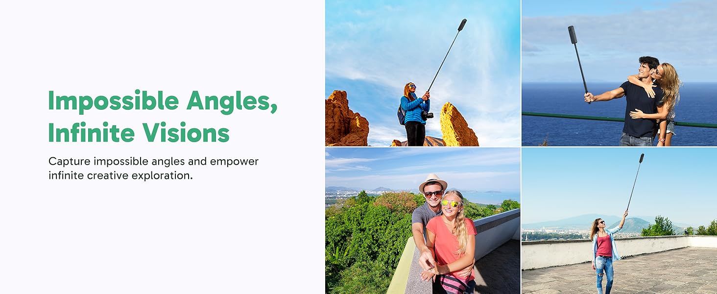 AKASO 120cm Invisible Selfie Stick for 360 Action Camera