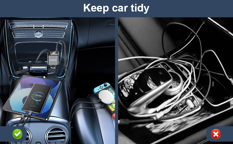 retractable charger for car