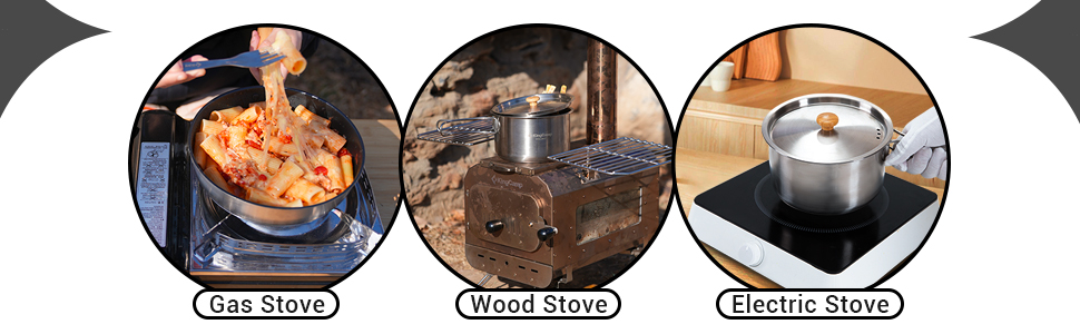 stainless steel camping pot