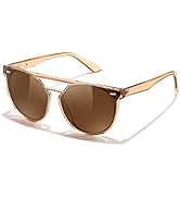 FEISEDY Vintage Aviator Cat Eye Sunglasses Trendy Polarized Oversized Round UV400 Sun Glasses B0119