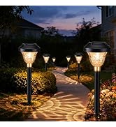 Joomer Solar Pathway Lights, 8Pack 10LED Solar Landscape Lights with Auto Lighting Sense &amp; 2 Mode...