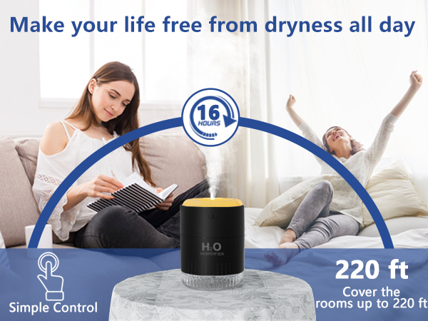 Personal Cool Mist Humidifiers for Bedroom