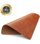 Mouse Pad, PU Mouse Pad,Leather Mouse Pad with Stitched Edge Micro-Fiber Base with Non-Slip Water...